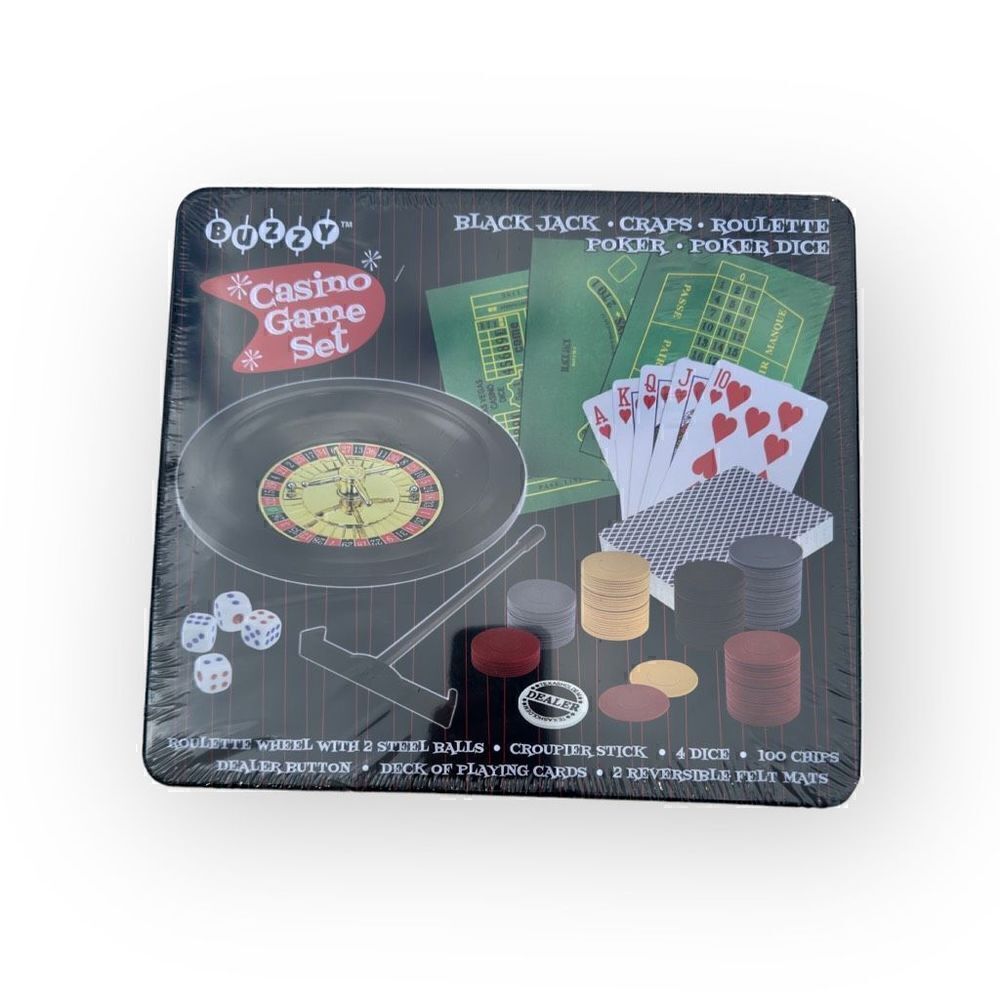 Buzzy Casino Game Set 5 games new still seal in plastic